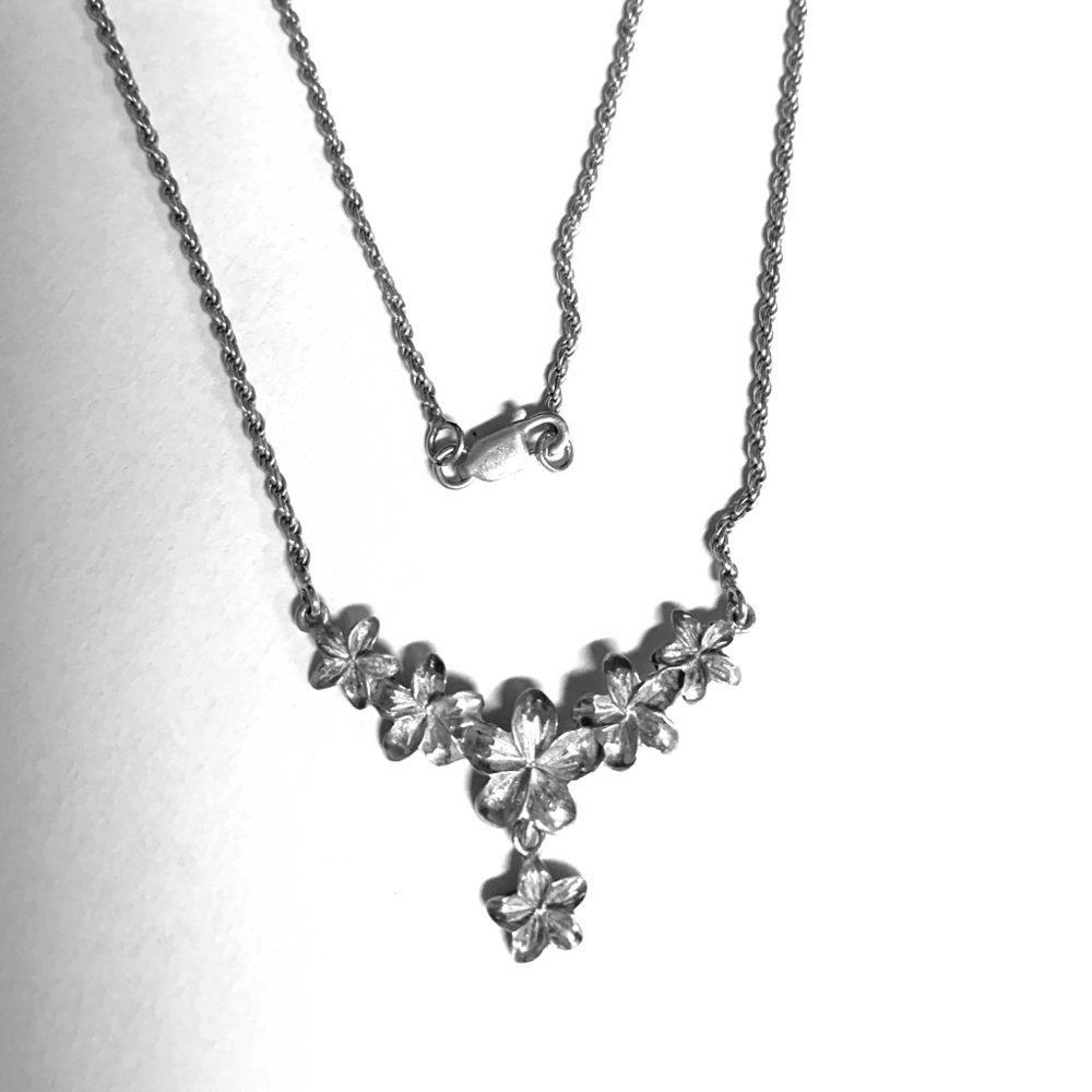 Plumeria flower necklace